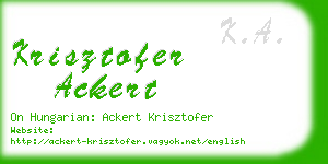 krisztofer ackert business card